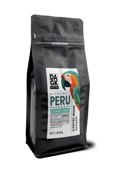 Peru Papagayo Çekirdek Kahve 1000g ( Arabica)