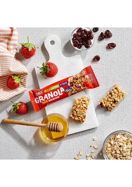 Kırmızı Meyveli Granola Bar 25 G x 15