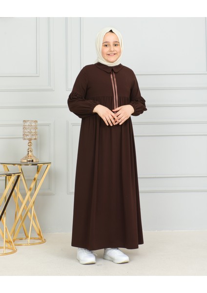 Bebe Yaka Büzgülü Çocuk Elbise modelleri