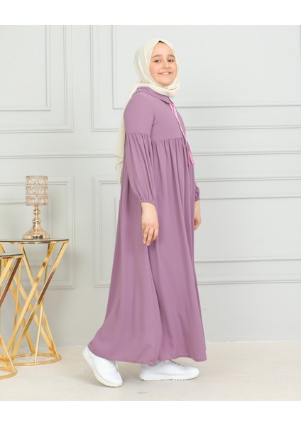 Bebe Yaka Büzgülü Çocuk Elbise modelleri