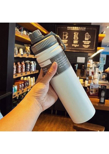304 Paslanmaz Çelik Termos Bardak Taşınabilir Saplı Alan Su Isıtıcısı Açık Büyük Kapasiteli Spor Su Isıtıcısı (Yurt Dışından)