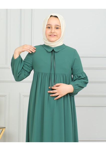 Bebe Yaka Büzgülü Çocuk Elbise fırsatları