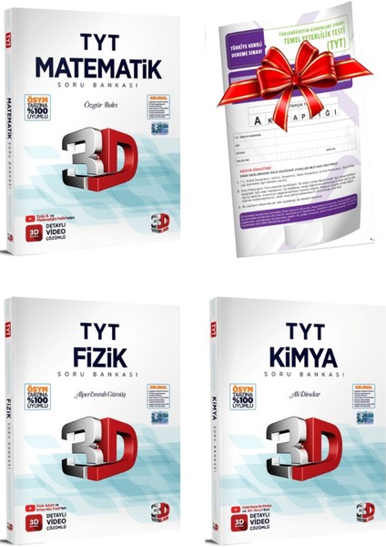 2024 TYT Matematik - Fizik - Kimya Soru Bankası - TYT Deneme