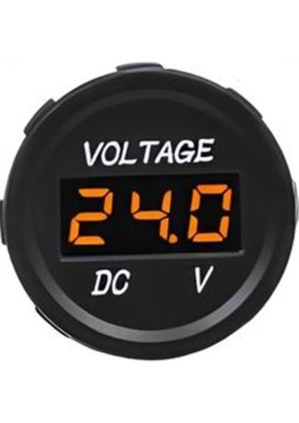 Speeduf DC7V-30V LED Panel Mini Dijital Voltmetre - Turuncu