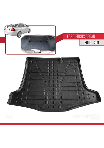 Ford Focus 2 Sedan 2005-2011 Arası Bagaj Havuzu Siyah