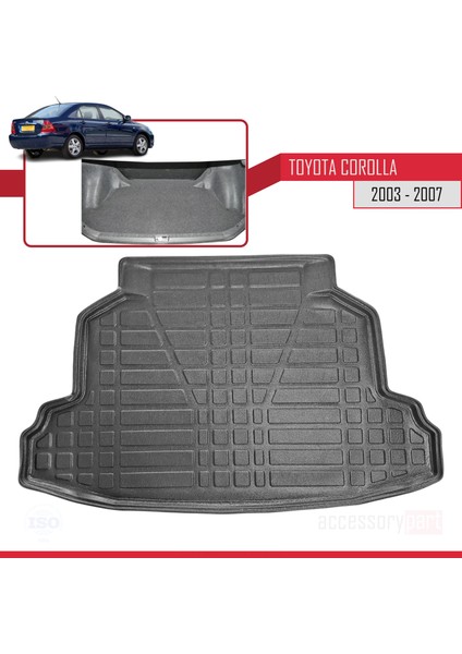 Toyota Corolla Sedan 2003-2007 Arası Bagaj Havuzu Siyah