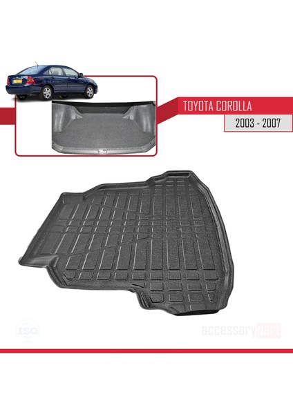 Toyota Corolla Sedan 2003-2007 Arası Bagaj Havuzu Siyah