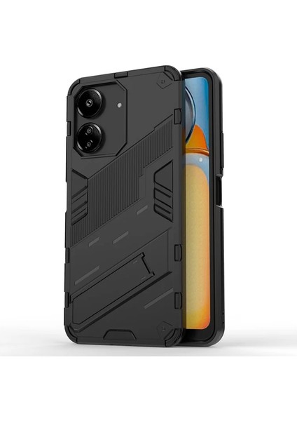 Poco M6 5g /xiaomi Redmi 13C 5g Matrix Serisi Armor Standlı Perfect Koruma Kılıf - Siyah AL3416