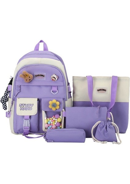 5'li Kadın Sırt Çantası Seti (Yurt Dışından)