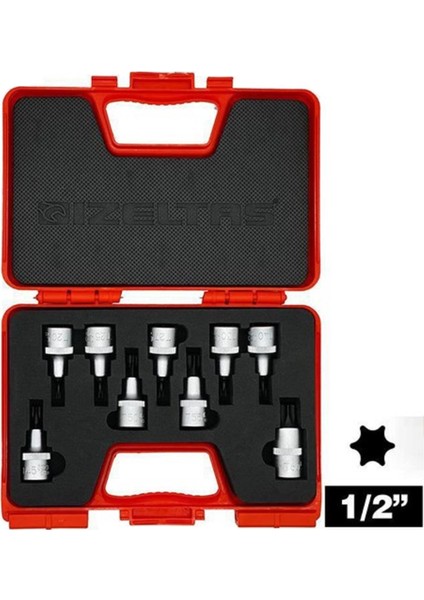 Lokmalı Torx Uç Takımı 9 Parça 1/2" 1113 00 6009