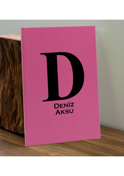 Kişiye Özel Isimli Pembe Defter ve Cam Matara Hediye Seti-5, Sevgiliye Hediye, Arkadaşa Hediye, Yeni Iş Hediyesi