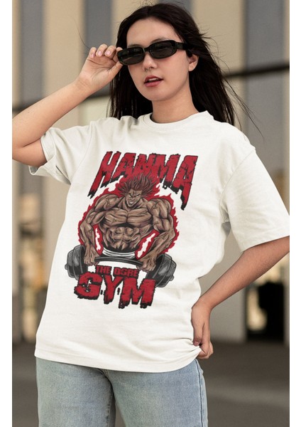 Oversize Baki Hanma Baskılı T-Shirt, Unisex Anime Baskılı Tişört modelleri