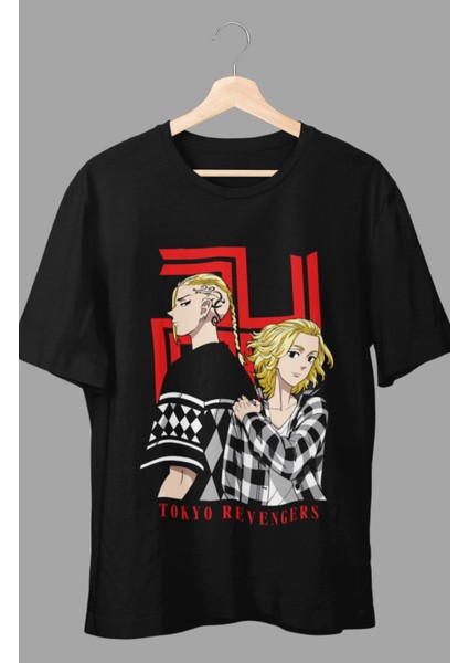 Oversize Tokyo Revengers Version 1 Baskılı T-Shirt, Unisex Anime Baskılı Tişört