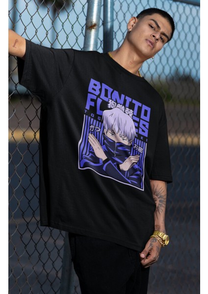 Oversize Jjk Toge Inumaki Baskılı T-Shirt, Unisex Anime Baskılı Tişört fiyatları