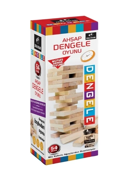 Zeka Dolabı DENGELE (54 parça - Jengaa - Doğal Ahşap - Kayın Ağacı )