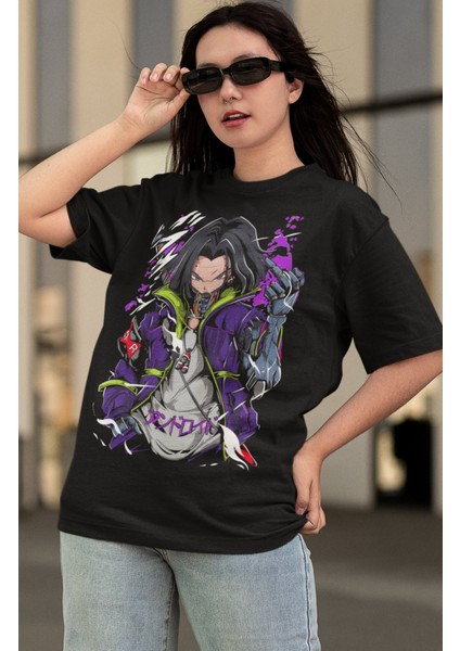 Oversize Dragon Ball Vektörel Baskılı T-Shirt, Unisex Anime Baskılı Tişört modelleri