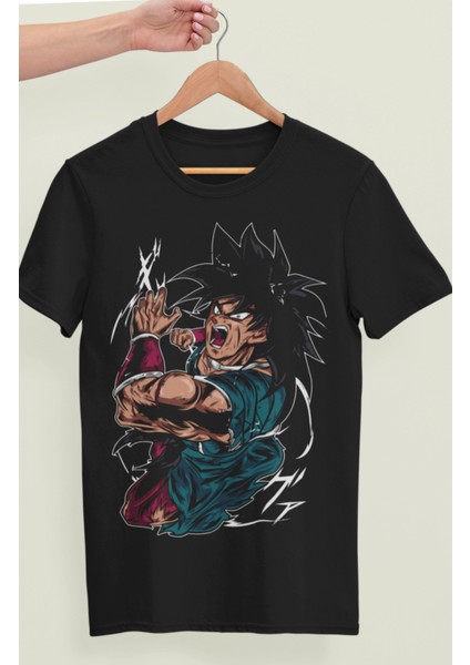 Oversize Dragon Ball Broly Ex Baskılı T-Shirt, Unisex Anime Baskılı Tişört