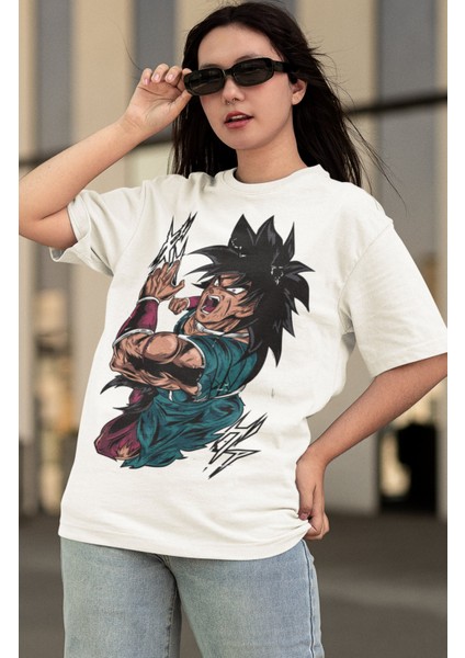 Oversize Dragon Ball Broly Ex Baskılı T-Shirt, Unisex Anime Baskılı Tişört modelleri