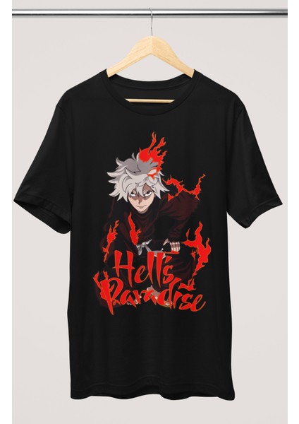 Oversize Hell's Paradise Gabimaru Tişört, Unisex Anime Baskılı T-Shirt