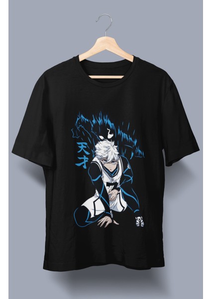 Oversize Blue Lock Seishiro Nagi Tişört, Unisex Anime Baskılı T-Shirt