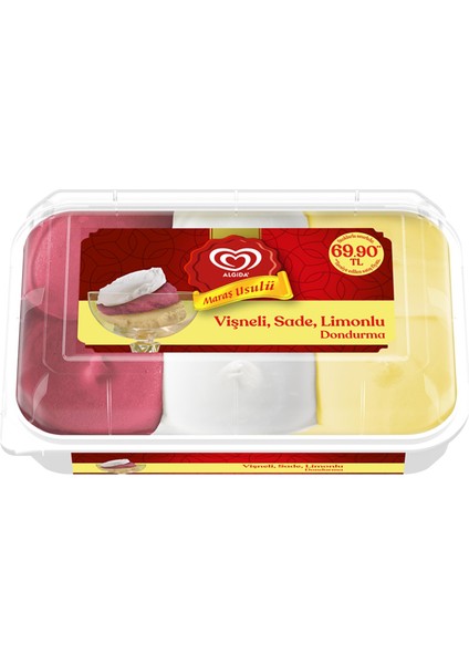 Maraş Usulü Vişne Limon Sade Dondurma 460ML