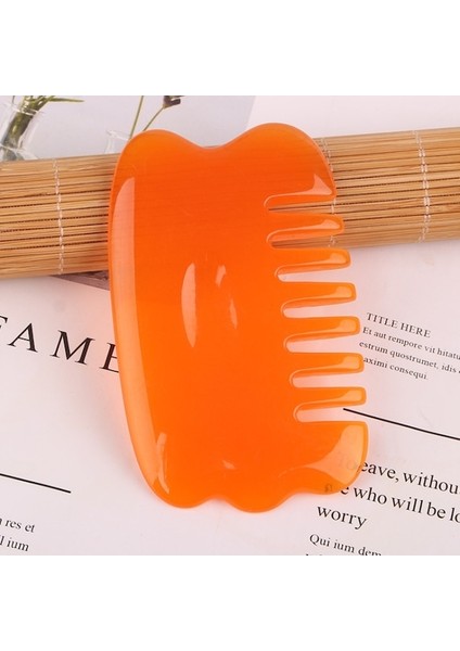 10 Adet Reçine Kazıma Levha Masaj Yüz Güzellik Salon Turuncu (Yurt Dışından)