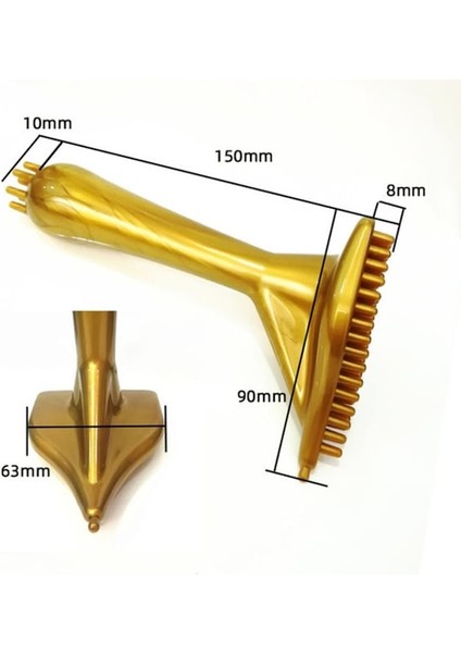 5 Adet Beş Element Meridyen Fırçası Göğüs Masajı Altın (Yurt Dışından)