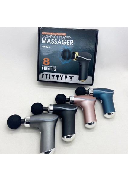 8 Değiştirilebilir Başlıklı Kompakt Güçlü Masaj, Derin Doku Kas Rahatlaması Için Kablosuz ve Şarj Edilebilir Masaj Cihazı KH-325 (Yurt Dışından) fırsatları