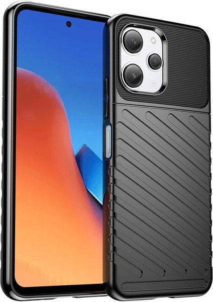 Poco M6 5g /xiaomi Redmi 13C 5g Thunder Serisi Darbeye Dayanıklı Silikon Kılıf - Siyah AL3421