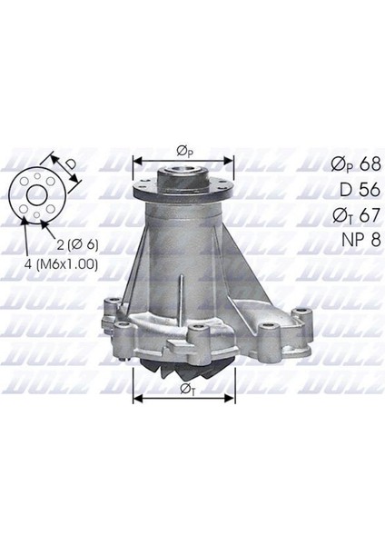 Devirdaim Pompasi Mercedes OM601 OM602 OM603 OM605 W201 W202 W124 W210 W463 W140 W638 B901 B904 102008