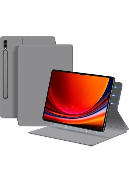 Samsung Galaxy Tab S9 Ultra Pu Deri Manyetik Tablet Kılıf Katlanabilir Stand Tablet Kapak (Yurt Dışından)