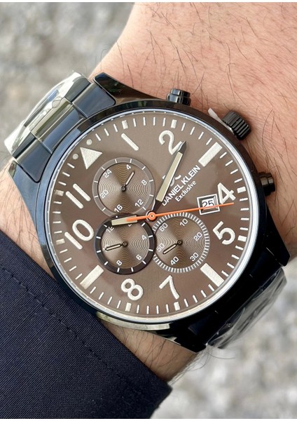 Çelik Kordon Fonksiyonlu Siyah Erkek Kol Saati