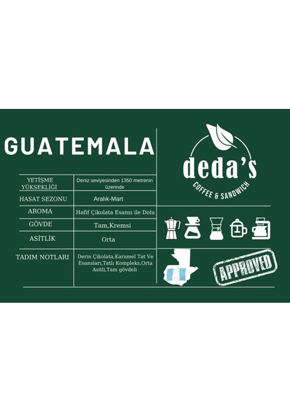 Dedascoffee Kenya Öğütülmüş Filtre Kahve 250 gr fiyatları