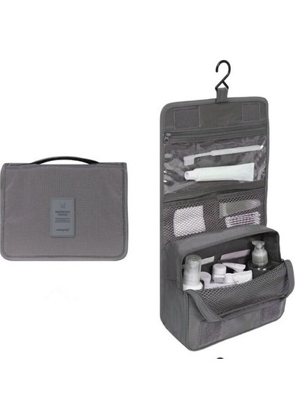 Çok Fonksiyonlu Seyahat Saklama Çantası Taşınabilir Çift Katlı Bayan Makyaj Çantası Erkek Seyahat Yıkama Çantası (Yurt Dışından)