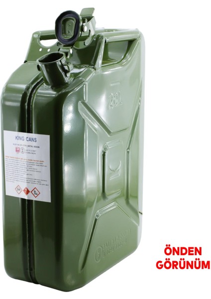 Metal Dayanıklı Benzin Akaryakıt Mazot Taşıma Doldurma Depolama Bidon Bidonu + Aktarma Borusu 20 Lt fiyatları