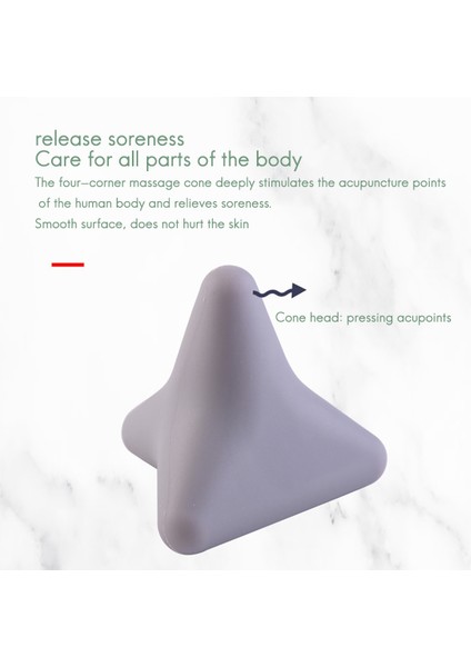 Oumery Silikon Masaj Konisi Katı Top Psoas Kas Serbest Bırakma Arka Boyun Kürek Kemiği Ayak Yoga Üçgen Rahatlama 1 (Yurt Dışından) fiyatları