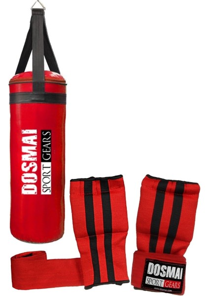 Kum Torbası 60*20 Cm Bandajlı Eldiven I?kili Çocuk Boks Seti Çbs992