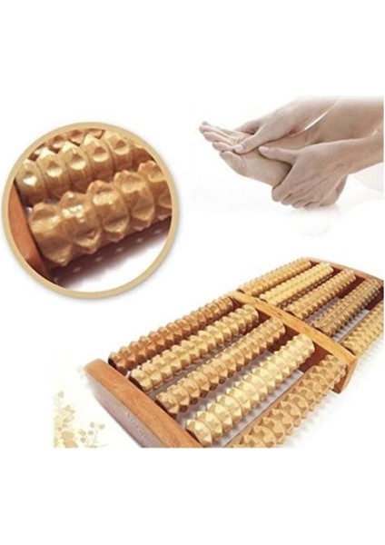 Geleneksel Ayak Masajı Ahşap Makaralı Masaj Gerektirmeden Elektrik Masaj Gevşemesi (Yurt Dışından)