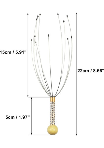 Adet Kafa Baş Masaj Aleti Şifa Boyun Pençe Stres Serbest Bırakma Relax Masaj Spa Kan Dolaşımı Masajı Kafa Masaj Aleti (Yurt Dışından)