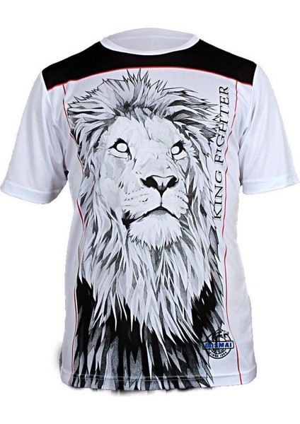 Dijital Baskılı King Fighter Bisiklet Yaka Spor T-shirt Fgt037