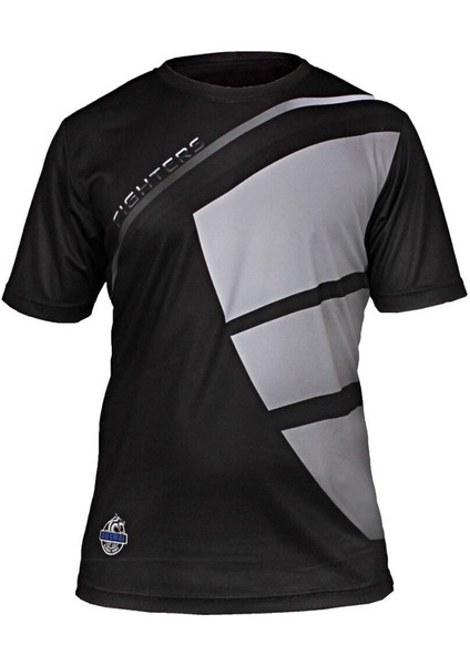 Dijital Baskılı Fighters Bisiklet Yaka Spor T-shirt Fgt152