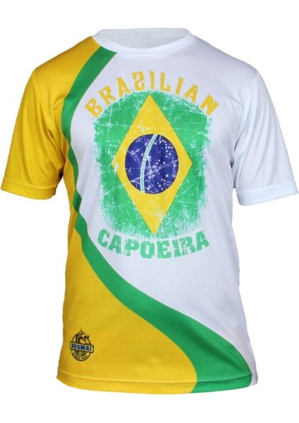 Dijital Baskılı Capoeira Bisiklet Yaka Spor T-shirt Cat022