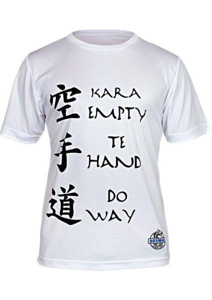 Dijital Baskılı Karate Bisiklet Yaka Spor T-shirt Krt093
