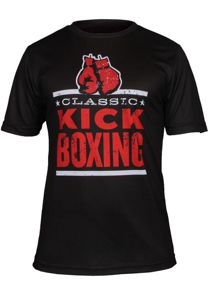 Dijital Baskılı Kick Boxing Bisiklet Yaka Spor T-shirt Kbt085