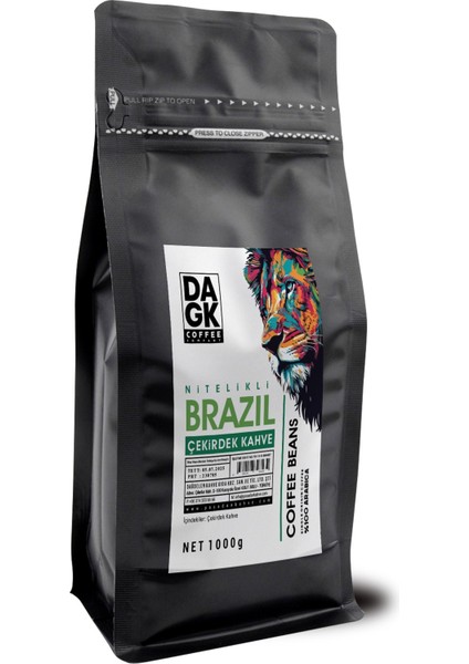 Brazil Çekirdek Kahve 1000G (%100 Arabica)