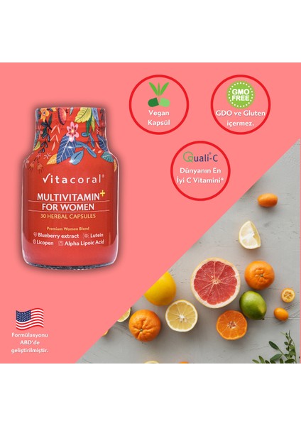 Multivitamin For Women 30'lu Bitkisel Kapsül