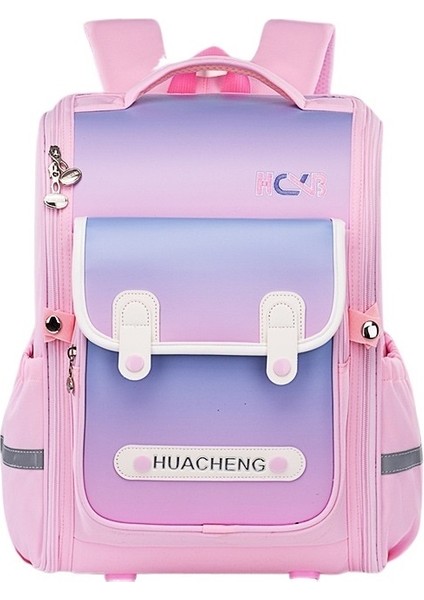 Ilkokul Çantaları Erkekler ve Kızlar Için Omurga Koruması ve Yük Azaltma Gradyan Hafif Büyük Kapasiteli Sırt Çantası (Yurt Dışından)