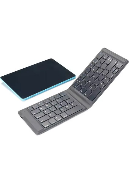 Coverzone Mini Katlanabilir Bluetooth Klavye Taşınabilir iPhone iPad Mac Android Windows Ios Için Ince Katlanabilir Seyahat Taşıması Kolay Ingilizce Q Keyboard Siyah ZR672