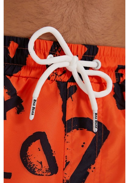 Bling Turuncu Baskılı Erkek Deniz Şortu fiyatları