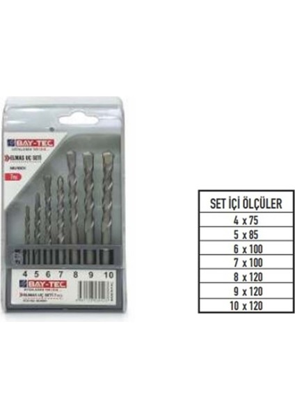 Elmas Uç Seti 7 Pcs MU1801